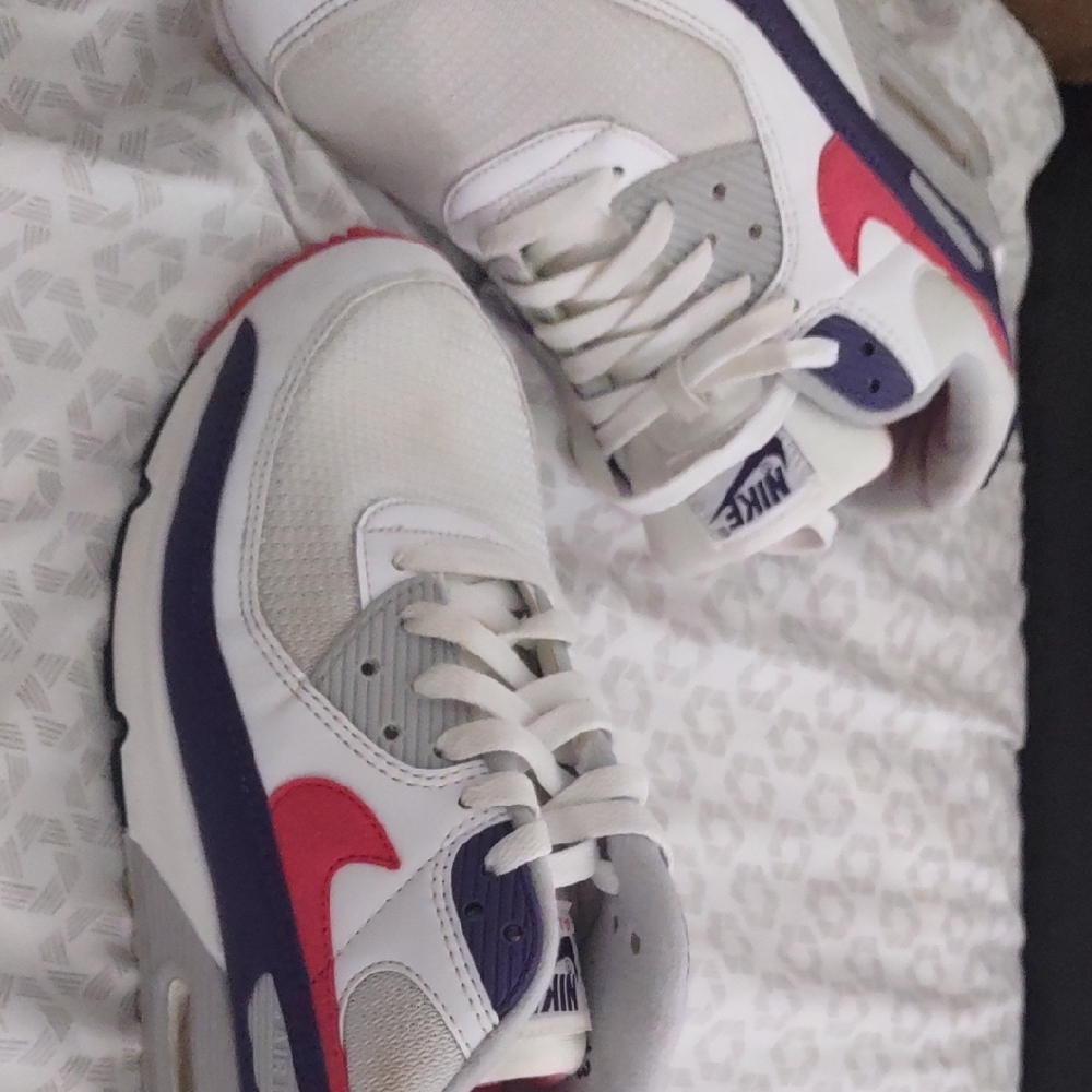 Nike White and Red Athletic Shoes